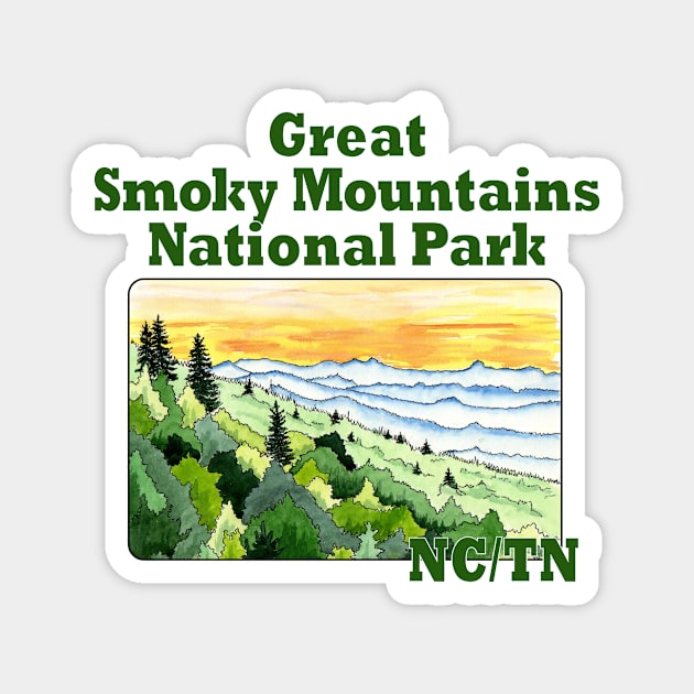 Great Smoky Mountains National Park, NC/TN Magnet by MMcBuck