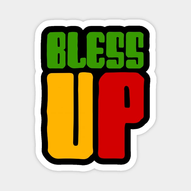 Bless Up, Jamaica, Rasta Colors Magnet by tman4life