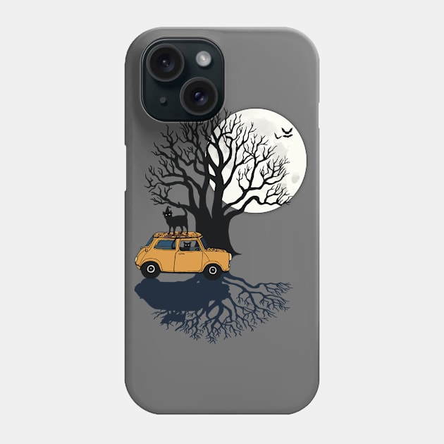 Full Moon Black Cats and Classic mini Phone Case by meowstudio