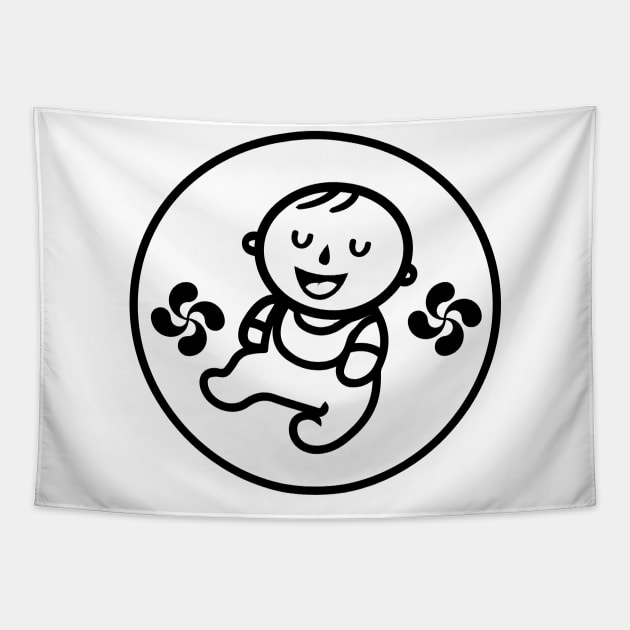 Basque baby Tapestry by Mr Youpla