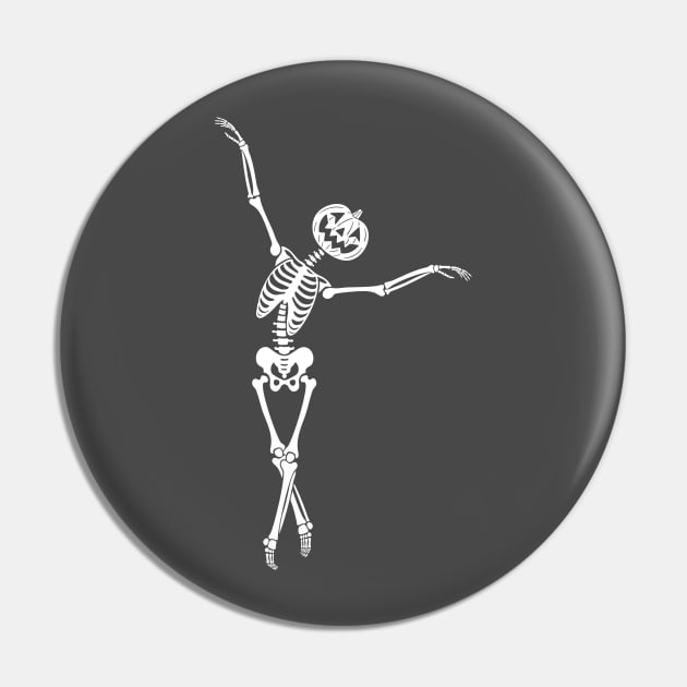 Halloween Skull For Women Dancing Skeleton Tee Shirt Pin by drag is art