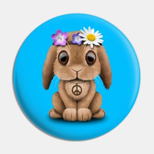 Cute Baby Bunny Hippie Pin