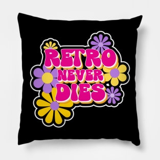 FLORAL Retro 60s Style Pillow