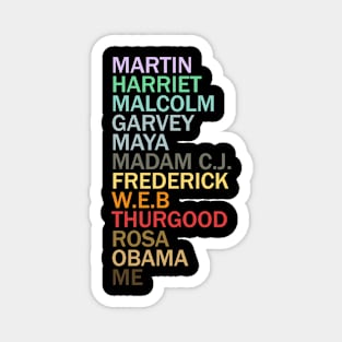 Black History Month Black Leader's Graphic Design Magnet