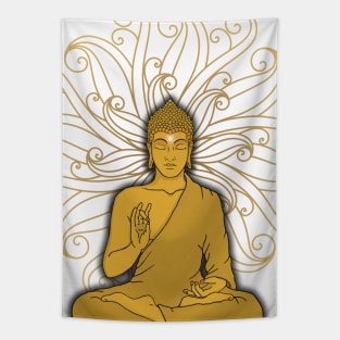 Mandala Golden Buddha Tapestry