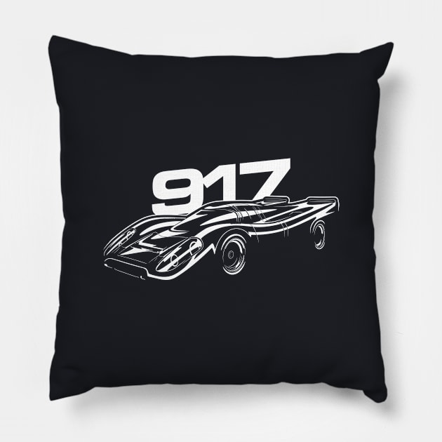 917 Classic Porsche Racing Car Pillow by KaroCars