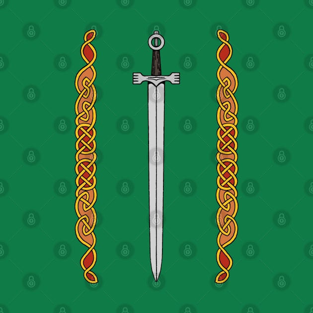 Irish Sword and Knotwork by AzureLionProductions