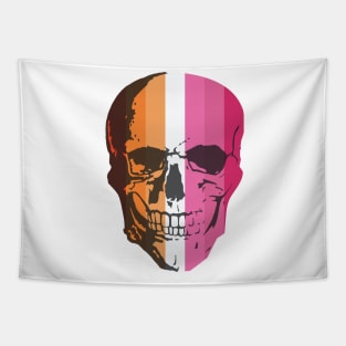 Lesbian Flag Skull Tapestry