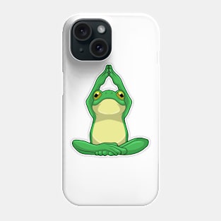 Frog at Yoga in Cross legged Phone Case