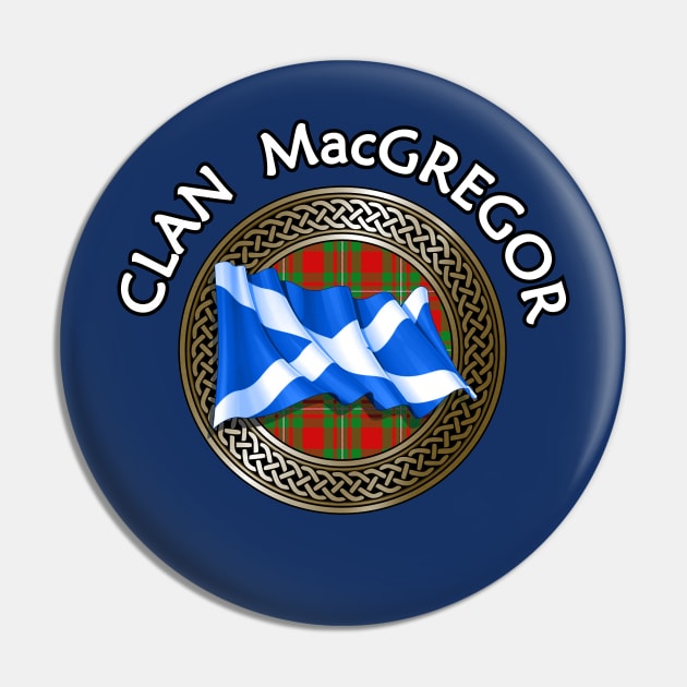 Clan MacGregor Crest & Tartan Knot Pin by Taylor'd Designs