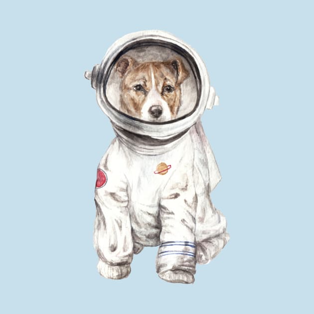 Laika Space Dog Astronaut Puppy by wanderinglaur