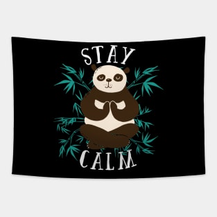 Stay Calm Panda Tapestry