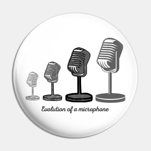 hand drawn microphone evolution Pin