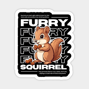 Furry Squirrel Magnet