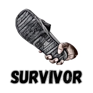 Slipper, Sandal beats Survivor T-Shirt