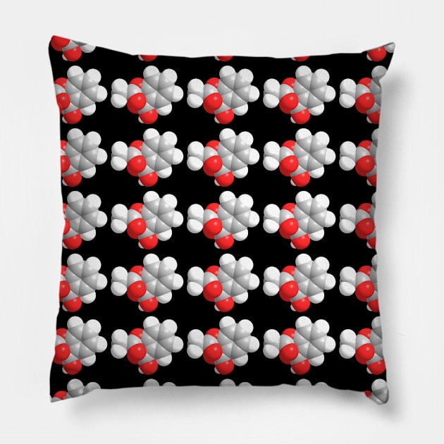 Aspirin Molecule Chemistry Pillow by ChemECool