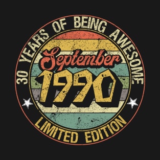 born September 1990 Vintage Gift T-Shirt