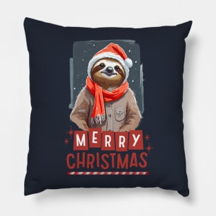 Sloth Christmas Pillow