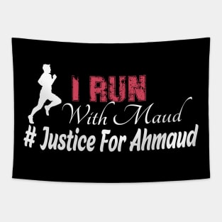 i Run With Maud- Justice for Ahmaud Tapestry