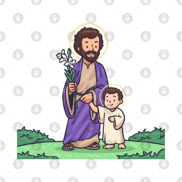 Jesus And Saint Joseph by Mako Design 