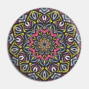 Mandala colorful flower pattern Pin