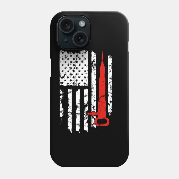 Coal Miner Flag American Patriotic Distressed Gift Phone Case by HomerNewbergereq