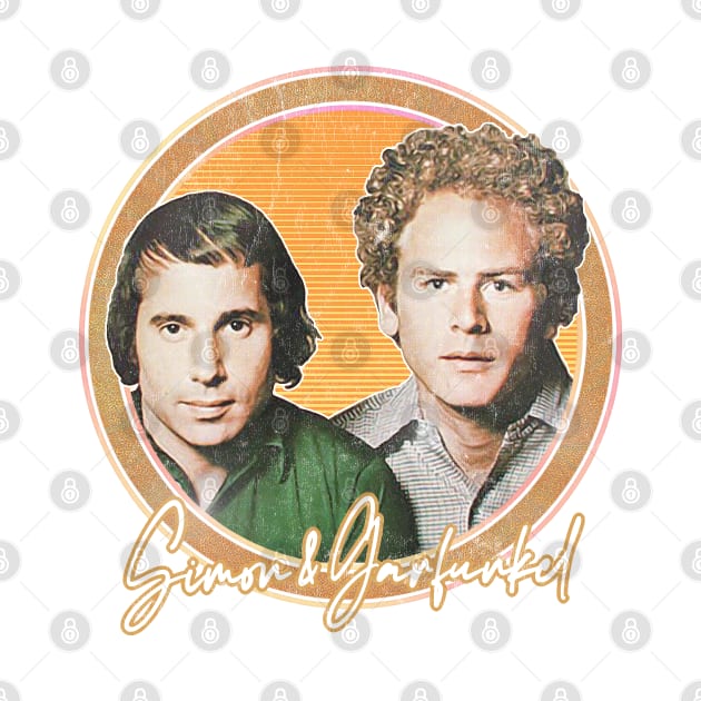 Simon & Garfunkel / Retro Style Fan Design by DankFutura