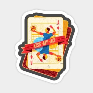 Kiss my Ace (of Diamonds) | Volleyball Design Magnet