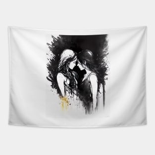 Lesbian Pride - An abstract expression of Love Tapestry