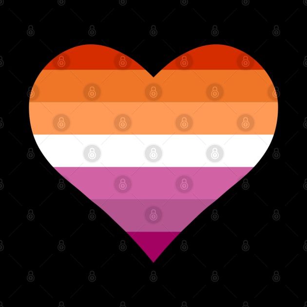 Lesbian Flag Heart by ThatGoodShirt