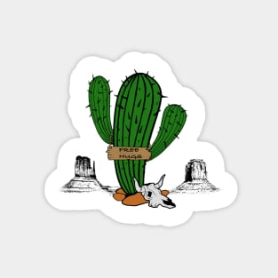 Free hug cactus in the wild west Magnet