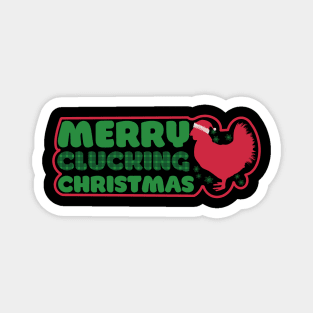 Merry Clucking Christmas Magnet