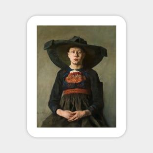 A Bavarian Peasant Girl - Hanna Hirsch-Pauli Magnet