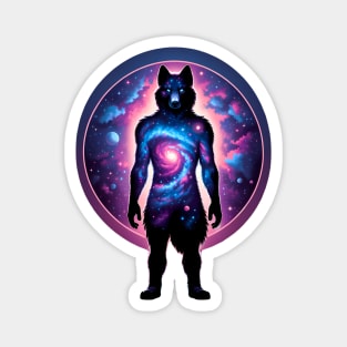 Anthro Furry Wolf Cosmic Space Art Magnet