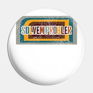 70s 80s Solvem Problem Retro Vintage Distressed Men Pin