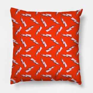 Lightning bolt red Pillow