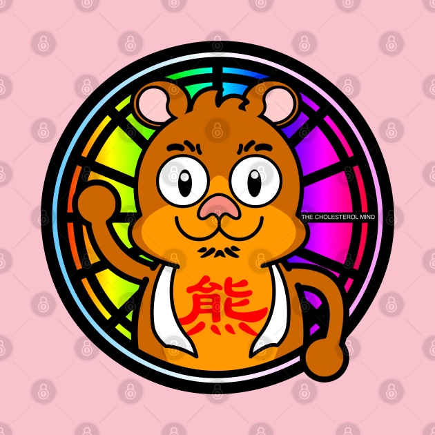 PRIDE BEAR STAINED GLASS by cholesterolmind