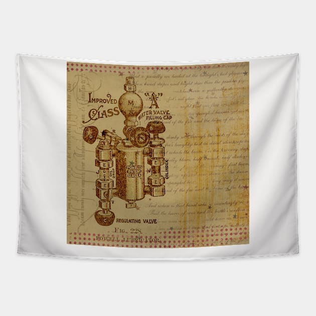 Steampunk Neck Gator Engine Patent Steam Punk Tapestry by DANPUBLIC