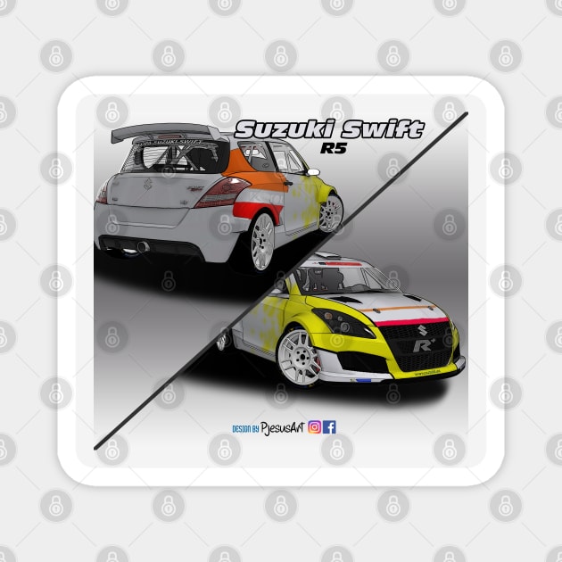 Suzuki Swift R5 Magnet by PjesusArt