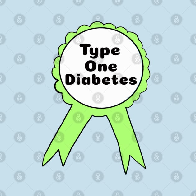 T1D Ribbon - Lime Green by CatGirl101