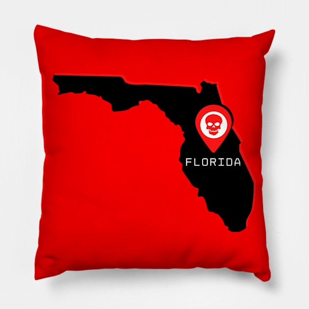 Florida The Covidiot Capital Pillow by TJWDraws