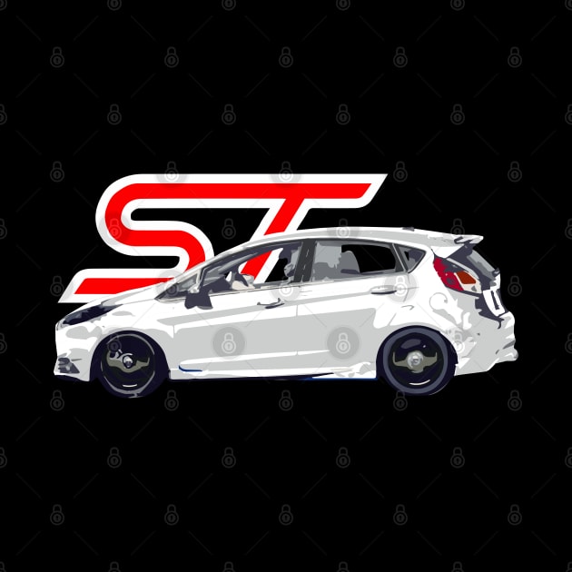 Ford Fiesta ST Oxford White Racing by cowtown_cowboy