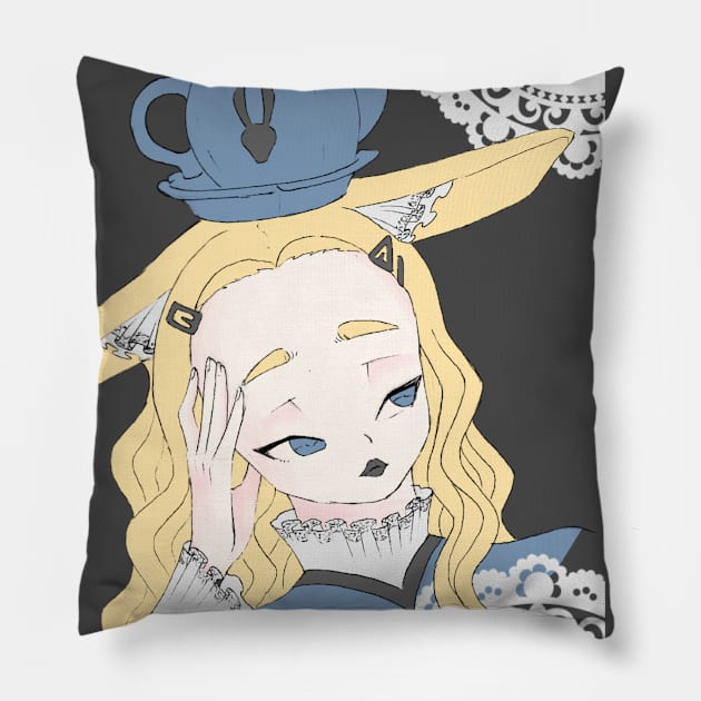 Alice in Wonderland Pillow by Hello Kitti Mix