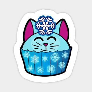 Winter frost Catcake - Snowflake and shimmering frosting! Magnet
