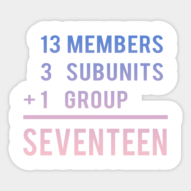 the meaning of seventeen seventeen sticker teepublic