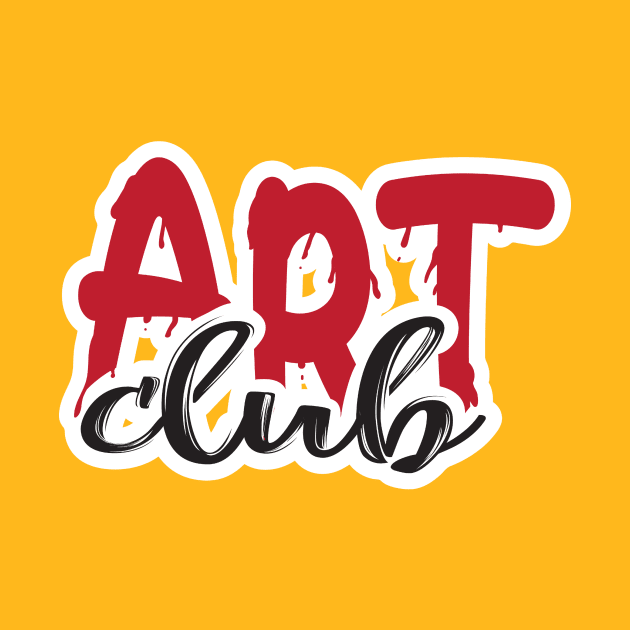 Art Club Colorful Gift Graphic Tee by ivaostrogonac