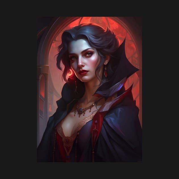 Beautiful Seductive Vampire Lady by PrancingPeekees