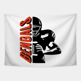 Love C Bengals Tapestry