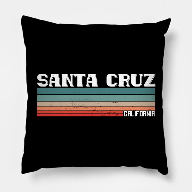 Santa Cruz California vintage style Pillow by Midoart