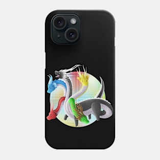 Kawaii Hydra Dragon - With Background Phone Case